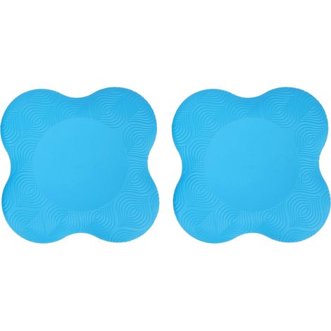 2 Pièces Coussin de Protection Genou Coude Sport Yoga Fitness Antidérapant Double Face Bleu (1/5)
