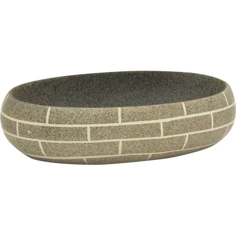 Maison Exclusive - Lavabo da Appoggio Multicolore Ovale 59x40x15 cm Ceramica