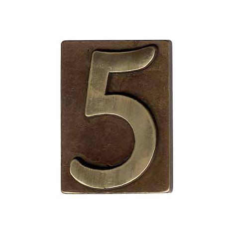 Numero Civico Ottone Bronzato 7 60X80