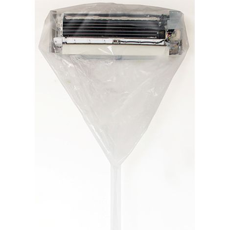 Housse de nettoyage, sac de nettoyage pour climatiseur, en plastique, sac de dépoussiérage et de nettoyage pour climatiseur mural - 160 cm, transparent (1/5)