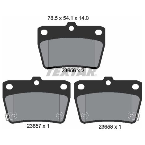 Kit de plaquettes de frein, frein à disque Textar 2365601 CHERY 0446642010