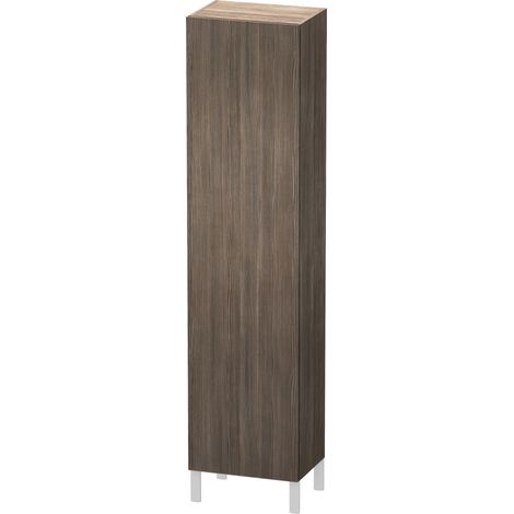 Mobile alto Duravit L-Cube Armadio alto singolo 1 anta, 3 ripiani in vetro, 1 ripiano in legno, battuta sinistra, altezza min. 1321 mm - max. 2000 mm, larghezza min. 250 mm - max. 500 mm, profondità min. 200 mm - max. 363 mm, colorazione: Pino Terra Decor (1/4)