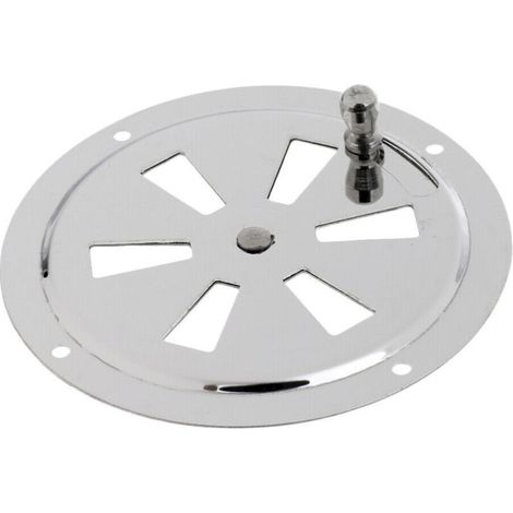 Grille de Ventilation Rond, Ouverture d'aération réglable Évent d'Aération en Acier Inox Entrée et évacuation d'air Grille de ventilation d'air d'échappement ronde Ø100mm (1/5)