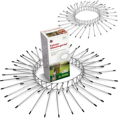 Ceinture Anti Chats - Acier Inoxydable - Ajustable Jusqu'à 74 cm - Pour Arbres et Tuyaux - Lot de 2 (1/5)