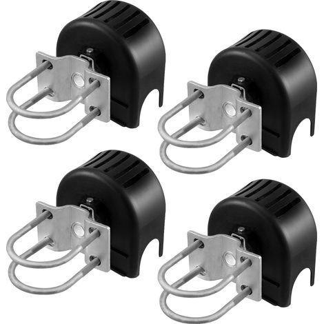Kit para puerta corredera VEVOR, herrajes de rodadura, ranura en H, rodillos de 4 ruedas, robusto, negro, en forma de U. (1/2)
