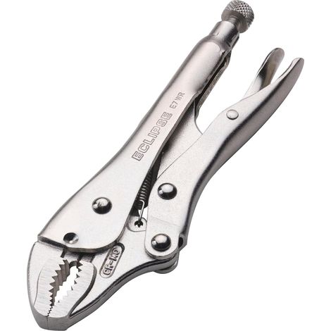 Pince-Étau à Bec Courbe 7 Pouces (180 mm) avec Coupe-Fil Intégré, Acier Chrome Molybdène, Capacité de Serrage 34 mm (1/5)