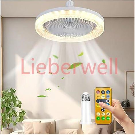 Lampe Ventilateur Plafond avec Télécommande, Ventilateur Plafonnier Silencieux avec Lumière Aromathérapie LED Maison (1/5)