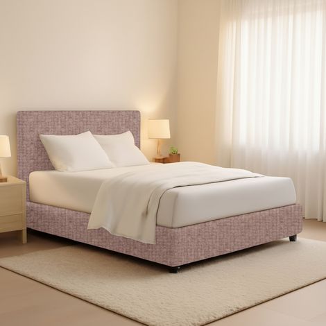 Cama Matrimonial Widnes, Desenfundable, Hecho en Italia, Rosa Antiguo (1/5)