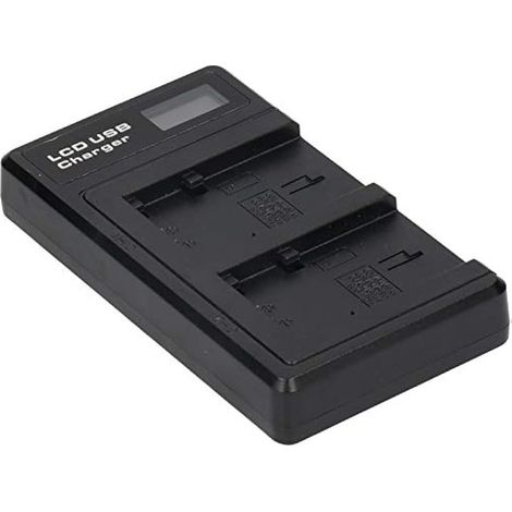 Batterie Np-Fv50, Batterie NP Fv50, Chargeur de Batterie Np-Fv5Chargeur de Batterie en Plastique avec écran LCD Batterie de Caméra Double pour NP‑Fv100 (1/3)