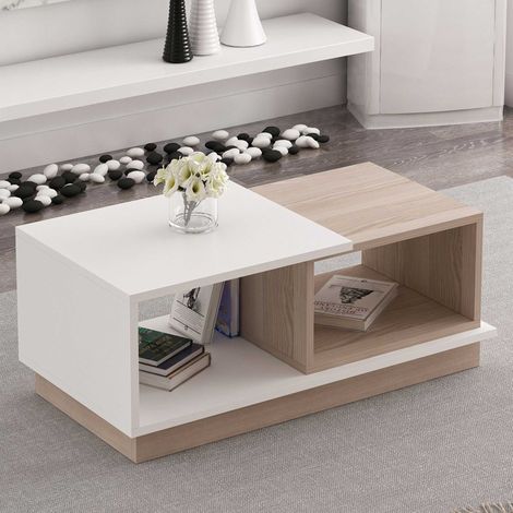 Table basse de salon avec étagères de rangement Viyana (1/5)