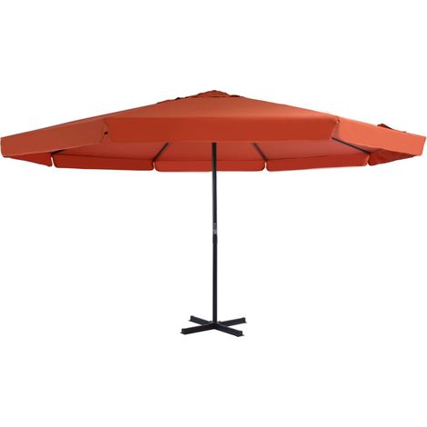 Ombrellone da esterno con palo in alluminio 500 cm arancione 020008108