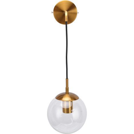 Applique murale moderne vintage avec globe en verre E27 – Pour salon, chambre et bureau (110‑240V, incluant diffuseur) (1/5)