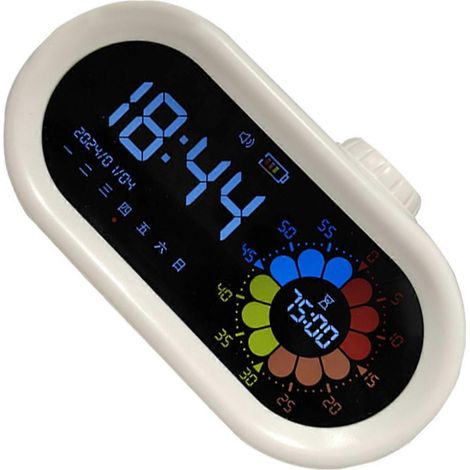 Réveil portable rose pour enfants, alarme silencieuse, volume réglable (1/5)