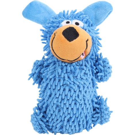 Jouet couinant pour chien, doux, confortable, interactif à croquer, Animal en peluche pour la maison et l'extérieur, bleu (1/5)