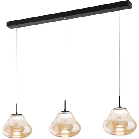 Suspension Led Deva 42 W À Température De Couleur Variable, Structure En Métal Et Verre Borosilicate Ambré, Ip20 - Collection Deva (1/3)