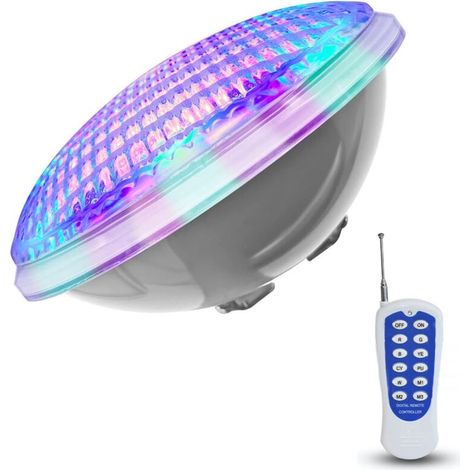Ampoule LED piscine PAR56 54 W 12 V – Éclairage étanche IP68 – Remplacement pour lampes halogènes 300 W – 12 modes de couleurs (1/4)