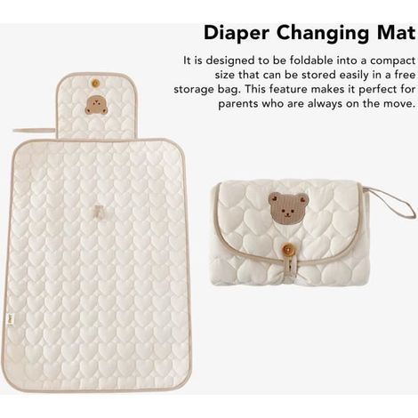 Matelas à langer portable pour bébé FAFEICY - PN019 - Pliable et imperméable (1/4)