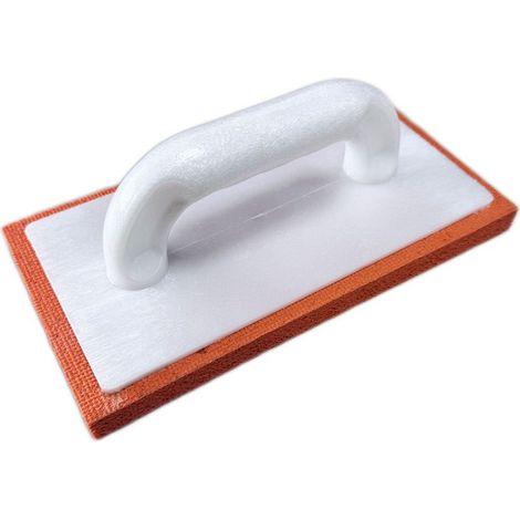 Taloche avec garniture en caoutchouc mousse, Blanc/orange, 14 x 21cm (1/4)