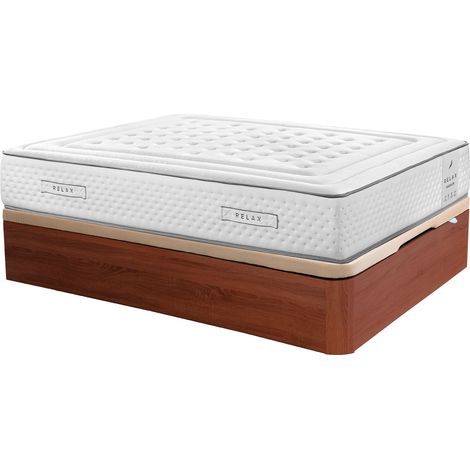 Matelas à ressorts ensachés Magnum Firm Relax 32 cm de haute qualité + Sommier pliant Relax 3D 32 cm de hauteur  150x200 cm - Cerise