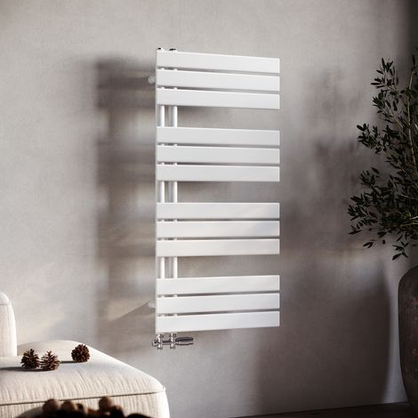 SONNI Radiateur Sèche-Serviettes Sèche Serviettes Sèche-Serviettes Eau Chaude vertical Sèche-Serviettes Plat Radiateur de Salle de Bains Connexion Latérale 1038x500mm (1/5)