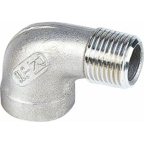 90°-Winkelstück aus Edelstahl, zum Anschrauben – M 1 1/4" – F 1 1/4" – 90°-Winkelstück aus Edelstahl, zum Anschrauben – M 1 1/4" – F 1 1/4"