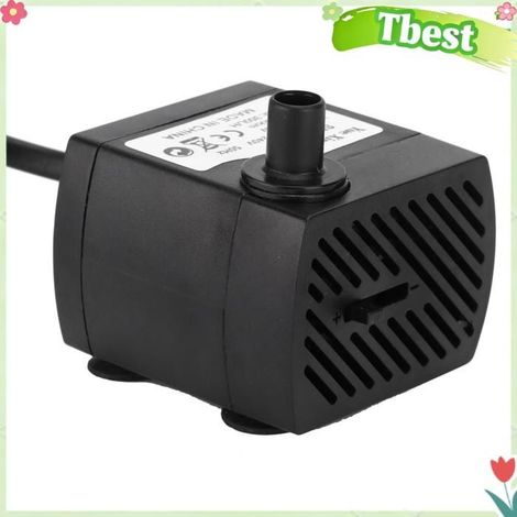 Tbest mini pompe de fontaine Petite pompe Submersible silencieuse et résistante à l'usure, animalerie l'habitat Prise UE 220V (1/5)