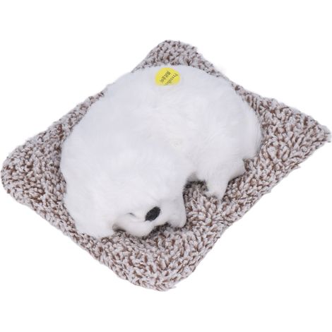 Weißer Hund sitzt in künstlichem Bambus, luftreinigende Dekoration, dekoratives Geschenk (mit eingebautem Akku), Peking-Stil (1/5)