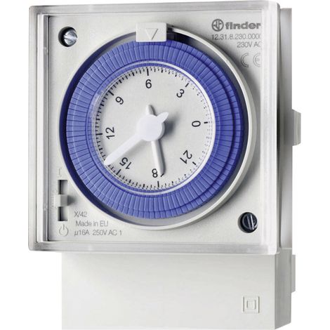 Finder 12.31.8.230.0000 Zeitschaltuhr für Frontaufbau 230 V/AC Tagesprogramm (1/3)