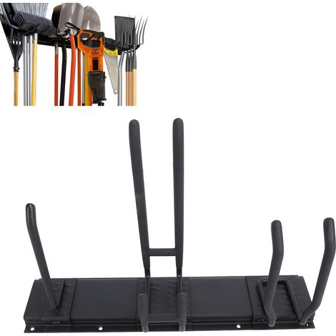 Organisateur mural pour outils de jardin et de garage, support de rangement robuste, charge maximale de 150 kg (330 lb) - idéal pour ranger pelle, râteau, chaise pliante et débroussailleuse. (1/5)