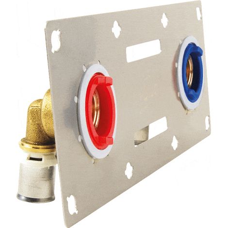 Sortie de cloison double multicouche à sertir Ø20 – femelle 1/2'' – Fixation robuste – Compatible avec tube multicouche Ø20x2 mm – P-Pro