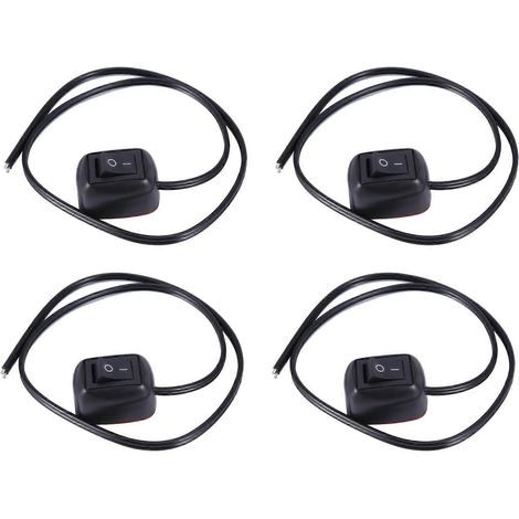 Lot de 4 interrupteurs à bouton en forme de goutte d'eau pour voiture (marche/arrêt, 12 V CC) pour feux antibrouillard, feux de jour, barres lumineuses LED, etc. (1/5)