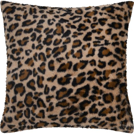 Coussin imprimé léopard Marron Clair 45x45 cm