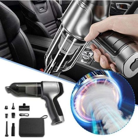 3-in-1 Akku-Handstaubsauger für Autos mit starker Nass- und Trockensaugleistung (12000 Pa) (1/4)