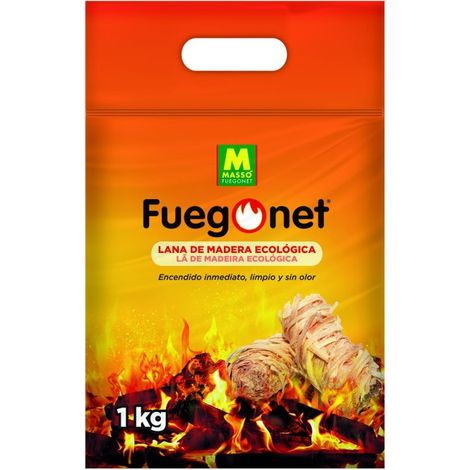 Lana enciende fuegos ecológica 1kg fuegonet 231653 massó (1/2)