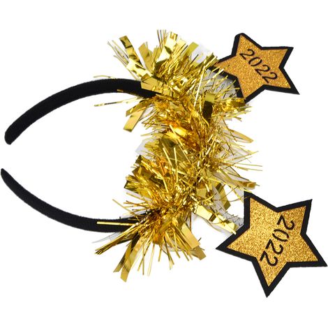 Niedlicher sternförmiger Weihnachtshaarreif, bruchfest, sternförmiges Haarband für FestivalGold 2022 (1/5)