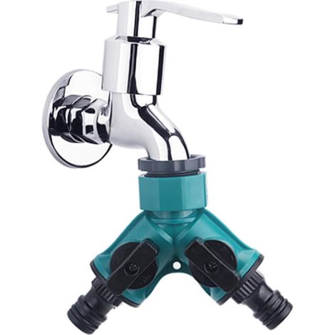 Divisor de manguera ajustable de 2 piezas, conector adaptador de manguera tipo Y, accesorios de riego, 10,573,2 cm (1/5)