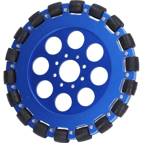 Roue omnidirectionnelle 8 pouces en alliage d'aluminium, composant de moyeu pour robot jouet à monter soi-même (roue omnidirectionnelle simple) M5604-0014-0203 (1/5)