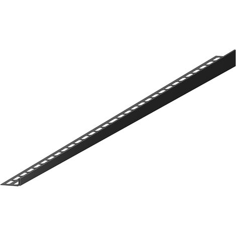 Stainless Steel Graduated Profile for Walk-in Shower in Matte Black 120 cm Left Version Edge Height 14 mm (1/5)