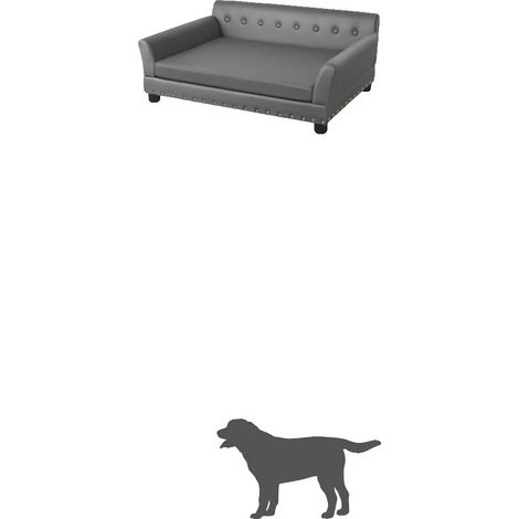 Sofá para mascotas, diseño espacioso, impermeable y fácil de limpiar, grande - gris (1/2)