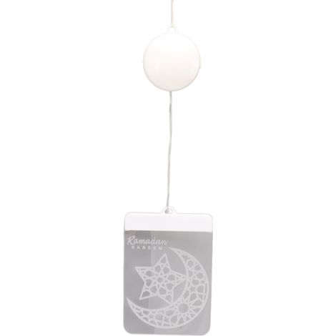 Lampe décorative fenêtre Ramadan Toivize 3D Lune Étoile Acrylique Lumière chaude 16x11.5cm sans piles (1/5)