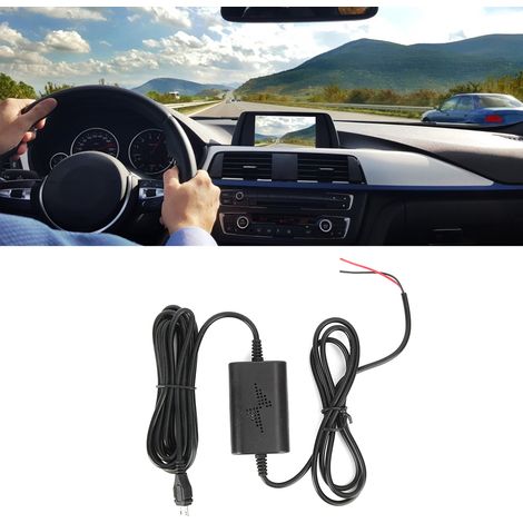 Parküberwachungs-Spannungswandler 12 V/24 V auf 5 V, 2,5 A, gerades Micro-USB-Niederspannungs-Fahraufzeichnungskabel (1/5)