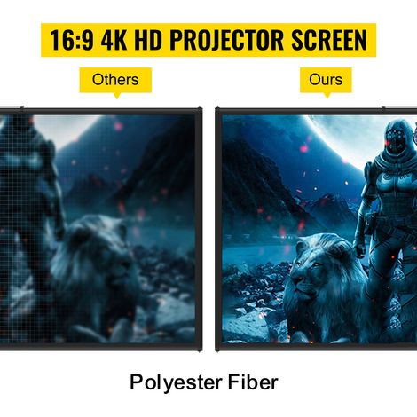 écran de Projection avec Trépied 177,8 cm 4K HD 16:9 Toile de Projection sur Trépied Hauteur Réglable écran pour Projecteur 160 x 9… (1/5)
