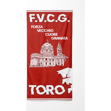 TELO MARE in spugna TORO MEMORIAL misura grande cm. 90 X 170 (1/5)