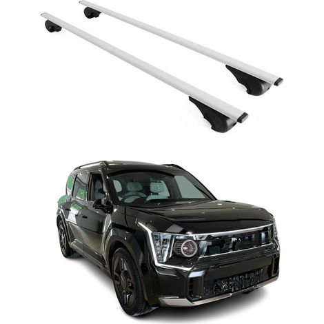OMAC Dachträger Querträger für Kia EV9 GT-LINE 2023-2026 – Abschließbar – Max. 75 kg – 2 Stangen Stahl Silber (1/5)