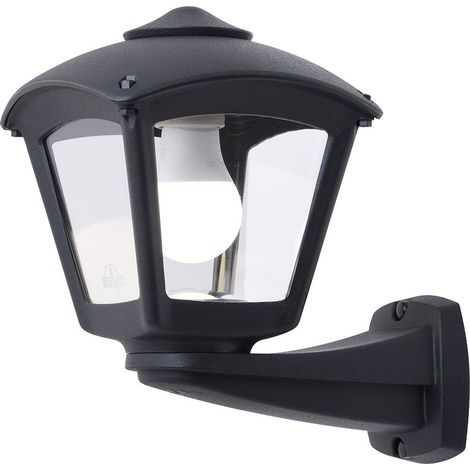 Farol pared con brazo nardo/roby, transparente, e27, negro, 195 x 260 x 275 mm