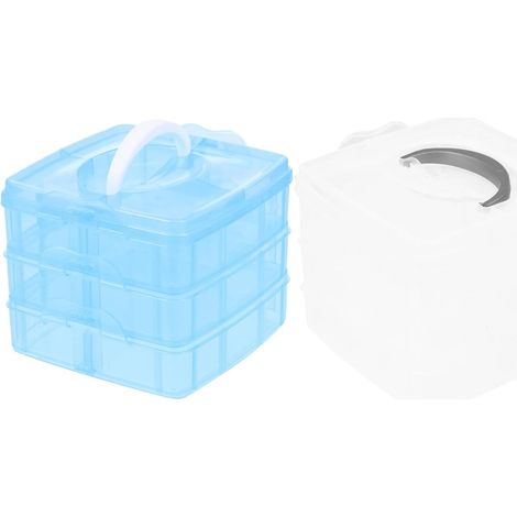 2 Pièces Boîte Rangement Pour Outils De Tricot Porte-boutons Boîte à Aiguilles Et Fils Portable (1/5)