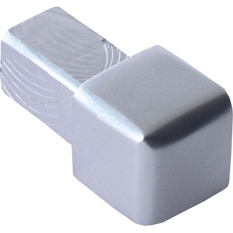 Dalsys Embout pour rail de carrelage, profilé carré en aluminium (anodisé), profilé de carrelage - Chrome brillant 8mm, 1 pièce
