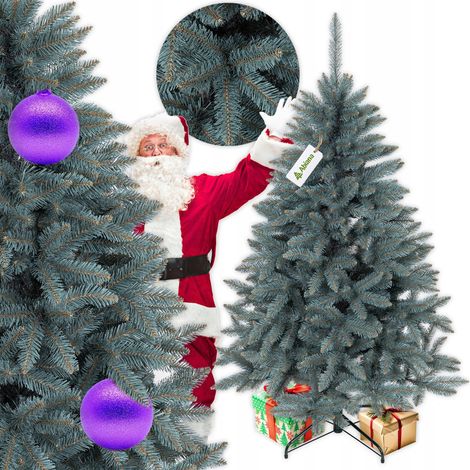 ÁRBOL DE NAVIDAD ARTIFICIAL, DE ASPECTO REAL, DE ABETO PLATEADO, 180 CM, DENSO, EDICIÓN LIMITADA (1/5)
