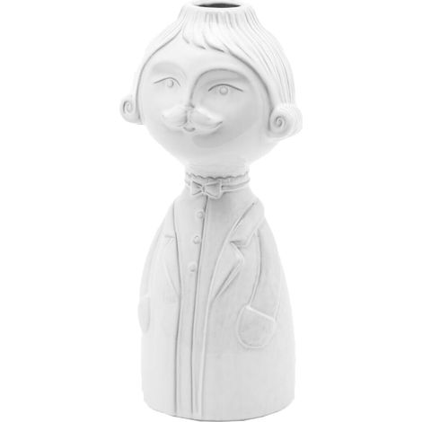 Statua decorativa "Sposi" porta fiori da interno ed esterno in ceramica h 20 cm -Sposo (1/3)