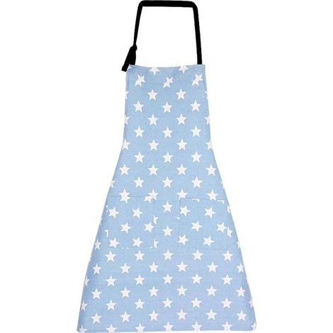 Tablier Tablier de Cuisine(Bleu),Tablier de Cuisine Femme Tablier pour Cuisine,Ajustable en Lin de Coton Tablier pour Cuisine Familial Restaurant Barbecue (1/5)
